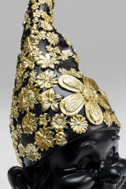KARE Deko Figur Zwerg Meditation Schwarz Gold 19cm Outlet
