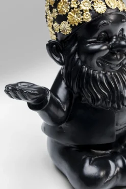 KARE Deko Figur Zwerg Meditation Schwarz Gold 19cm Outlet