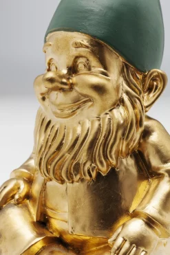 KARE Deko Figur Zwerg Sitting Gold Grün 19cm Best