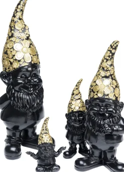 KARE Deko Figur Zwerg Standing Schwarz Gold 46cm Hot