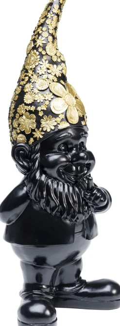 KARE Deko Figur Zwerg Standing Schwarz Gold 46cm Hot