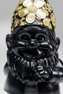 KARE Deko Figur Zwerg Standing Schwarz Gold 46cm Hot