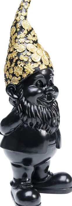 KARE Deko Figur Zwerg Standing Schwarz Gold 30cm Hot