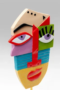 KARE Deko Objekt Abstract Face Multicolour 52cm Discount