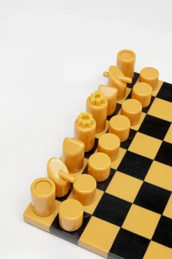 KARE Deko Objekt Chess Focus Senf 26x26cm New