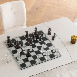 KARE Deko Objekt Chess Transparent 60x60cm Discount