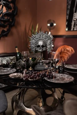 KARE Deko Objekt King Skull Schwarz 49cm