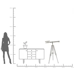 KARE Deko Objekt Telescope Silber 125cm Outlet