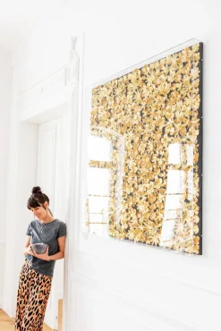 KARE Deko Rahmen Gold Flower 120x120cm Sale