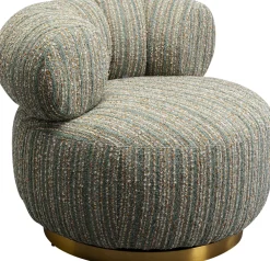 KARE Drehsessel Couture Stripes Blau New