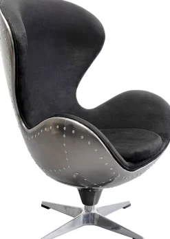 KARE Drehsessel Lounge Black Graphit Outlet