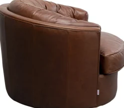 KARE Drehsessel Music Hall Leder Braun Clearance