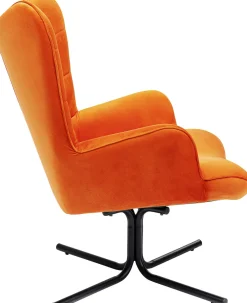 KARE Drehsessel Oscar Velvet Orange New