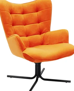 KARE Drehsessel Oscar Velvet Orange New