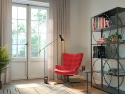 KARE Drehsessel Oscar Velvet Rot Online
