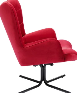 KARE Drehsessel Oscar Velvet Rot Online