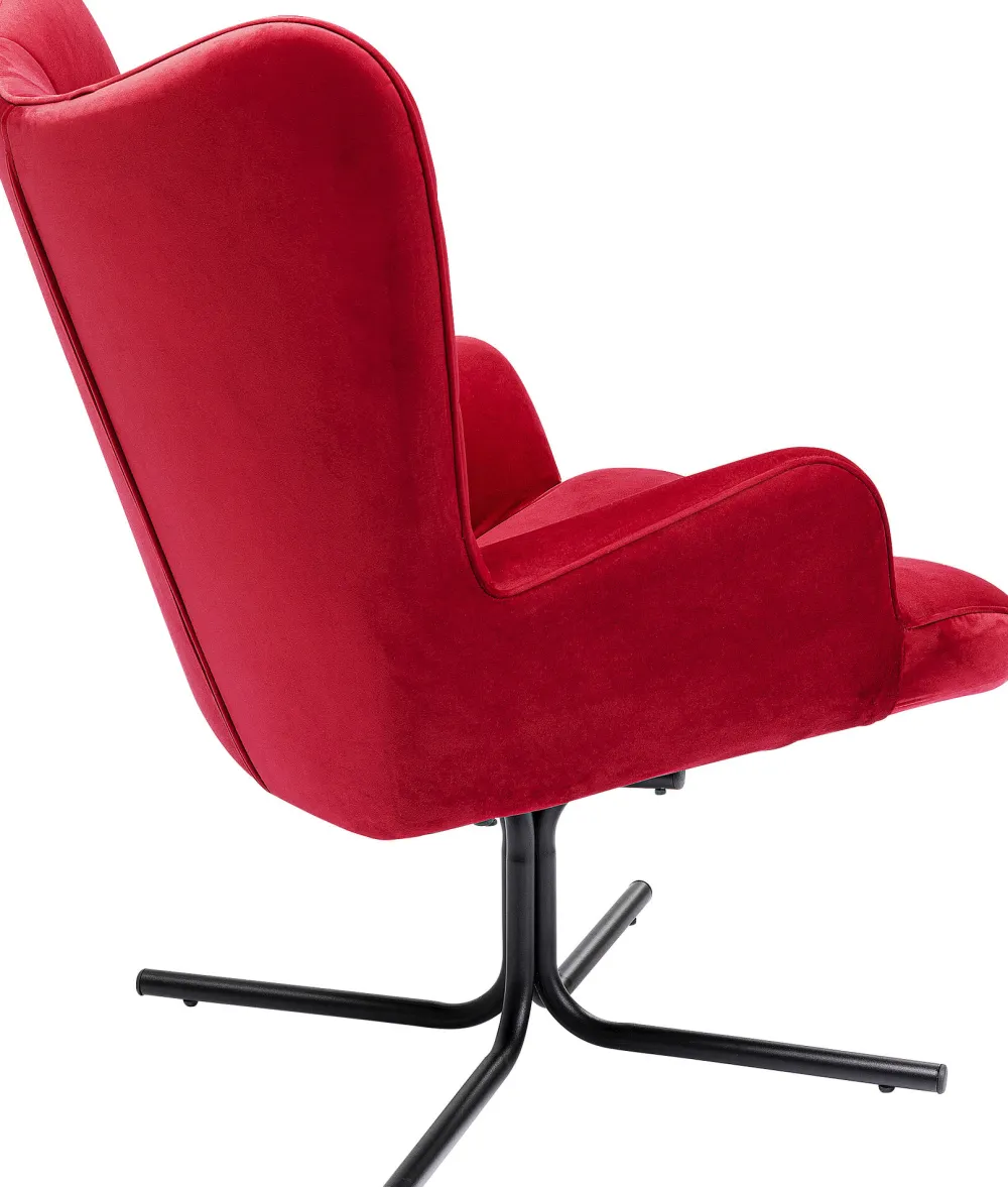 KARE Drehsessel Oscar Velvet Rot Online