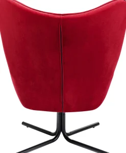 KARE Drehsessel Oscar Velvet Rot Online