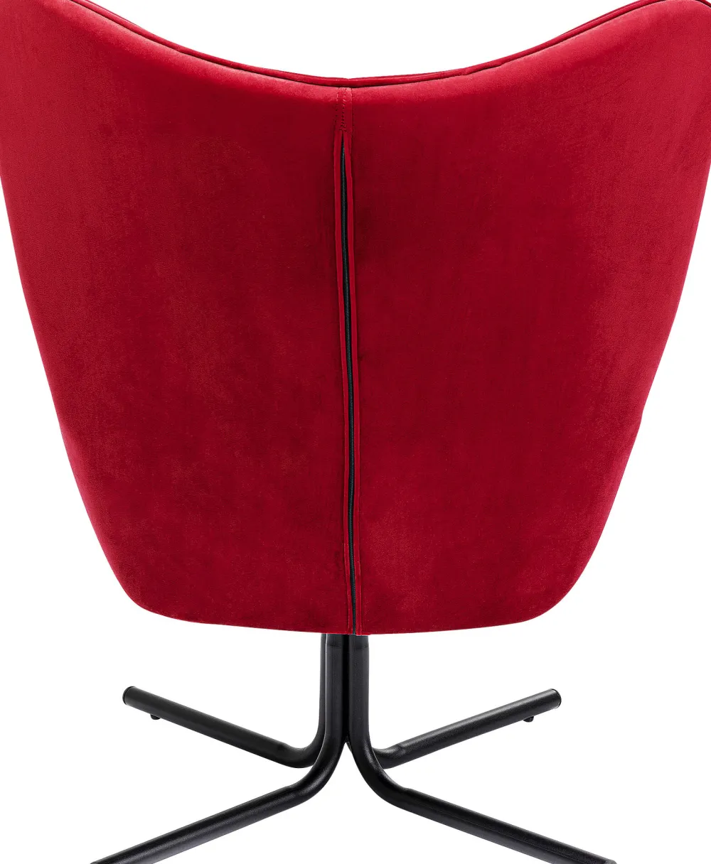 KARE Drehsessel Oscar Velvet Rot Online