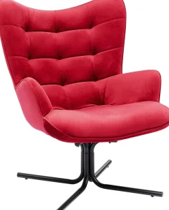 KARE Drehsessel Oscar Velvet Rot Online