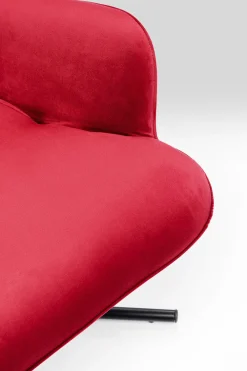 KARE Drehsessel Oscar Velvet Rot Online