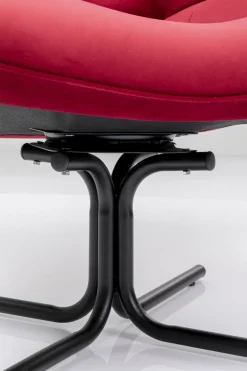 KARE Drehsessel Oscar Velvet Rot Online