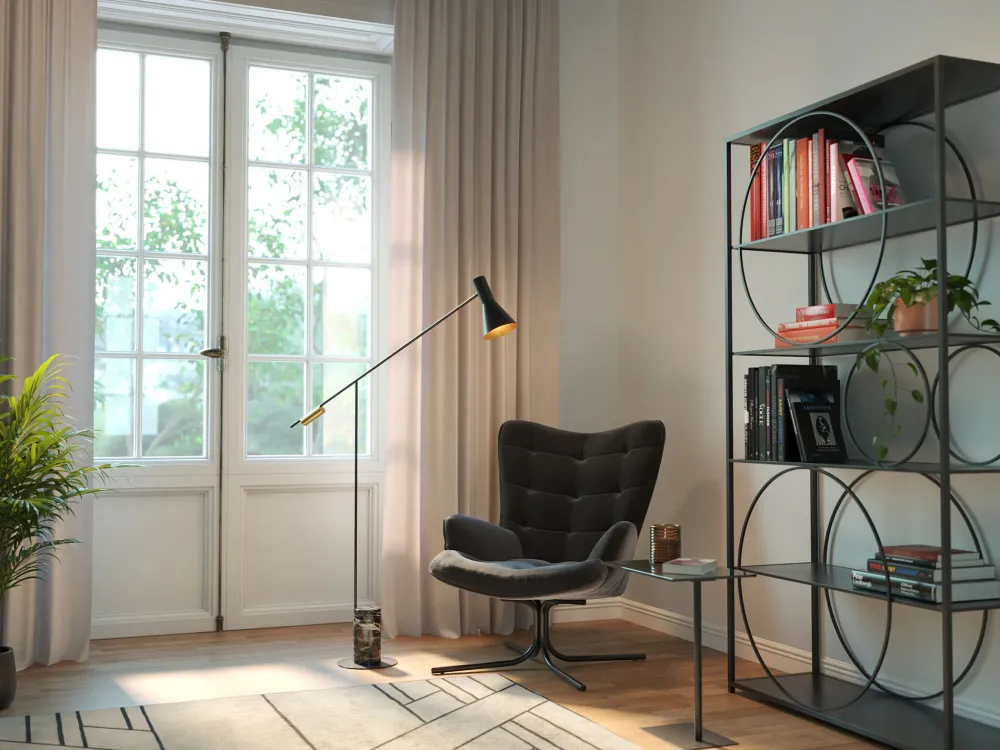 KARE Drehsessel Oscar Velvet Schwarz New