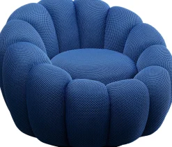 KARE Drehsessel Peppo Bloom Blau Sale
