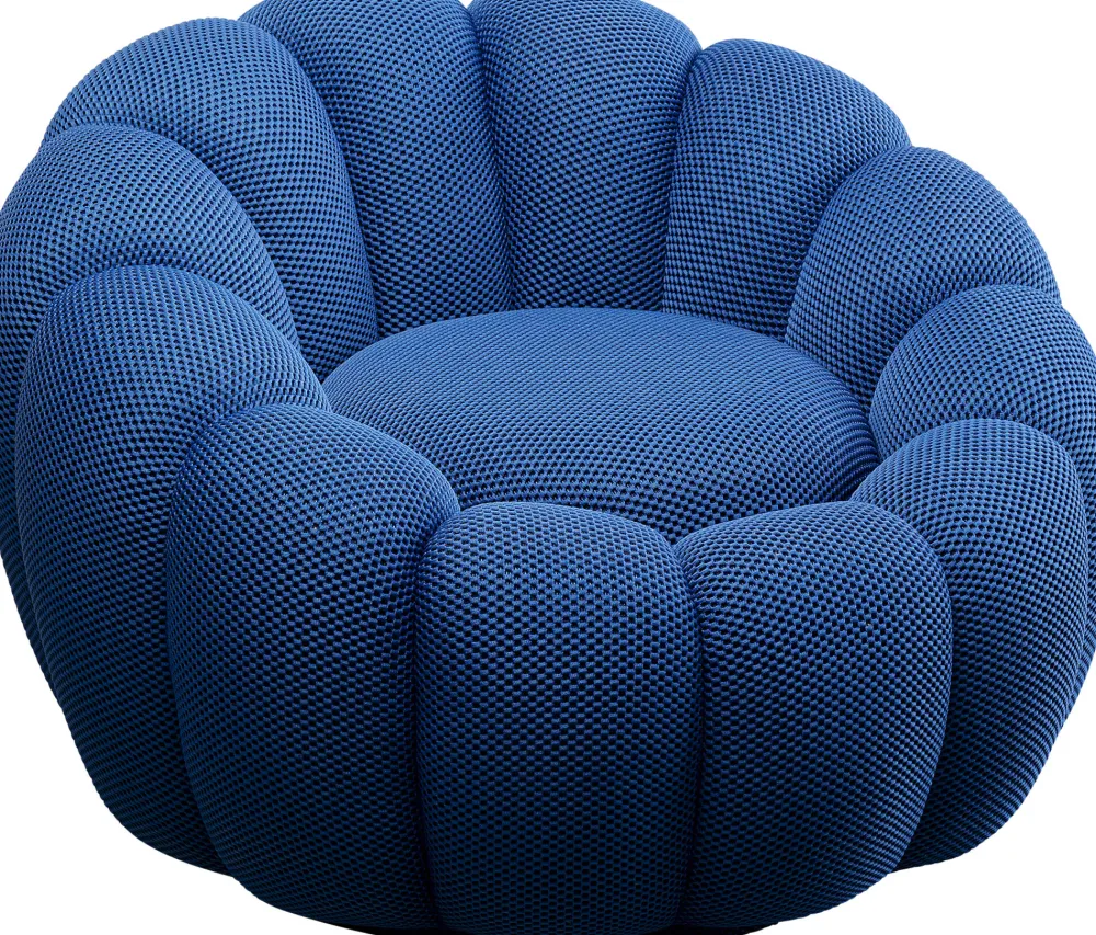 KARE Drehsessel Peppo Bloom Blau Sale