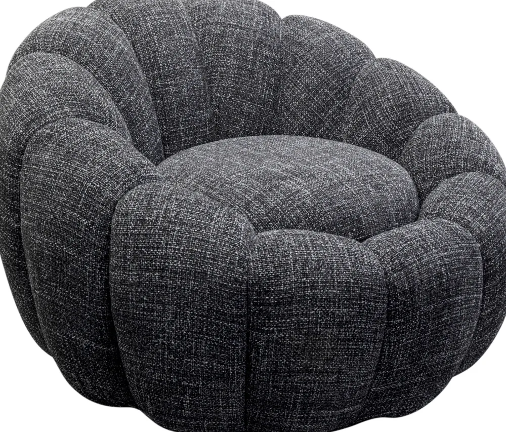 KARE Drehsessel Peppo Bloom Melange Schwarz Best