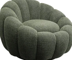 KARE Drehsessel Peppo Bloom Melange Grün Sale