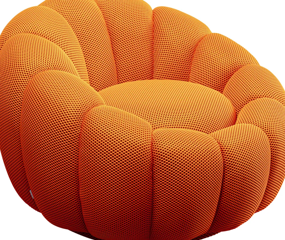 KARE Drehsessel Peppo Bloom Orange Hot