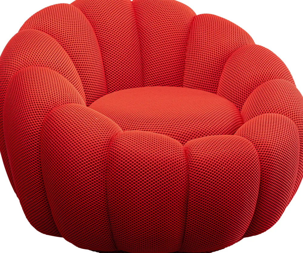KARE Drehsessel Peppo Bloom Rot Online