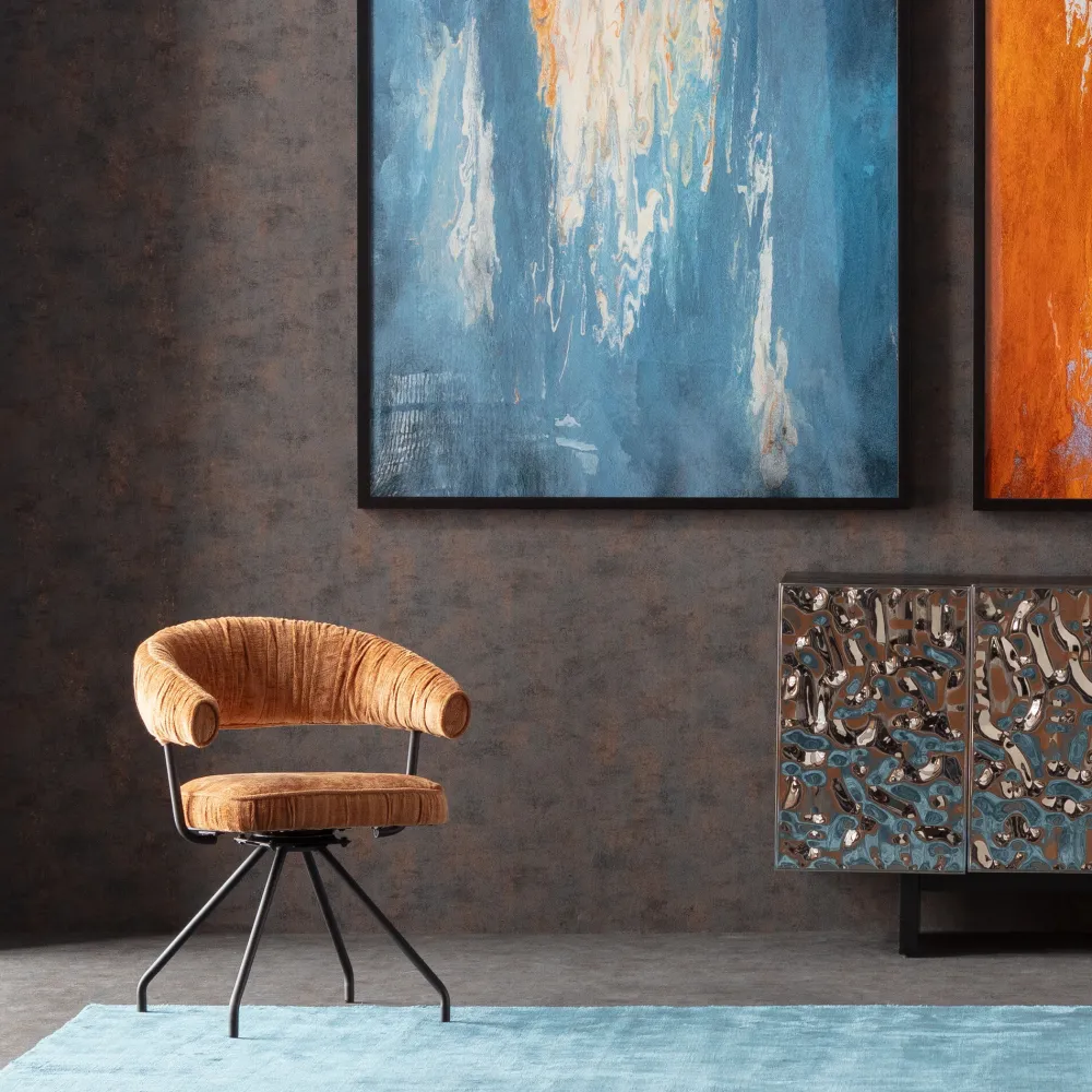 KARE Drehstuhl Arabella Orange Discount