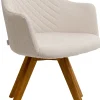 KARE Drehstuhl Coco Wood Creme Clearance