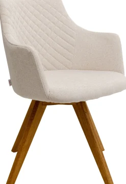 KARE Drehstuhl Coco Wood Creme Clearance