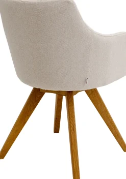 KARE Drehstuhl Coco Wood Creme Clearance