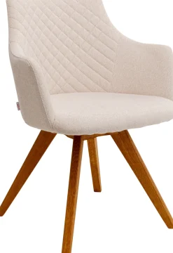 KARE Drehstuhl Coco Wood Creme Clearance