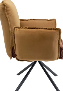KARE Drehstuhl mit Armlehnen Chelsea Braun Outlet