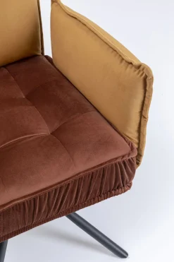 KARE Drehstuhl mit Armlehnen Chelsea Braun Outlet