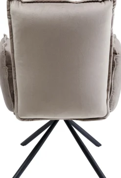 KARE Drehstuhl mit Armlehnen Chelsea Grau Discount