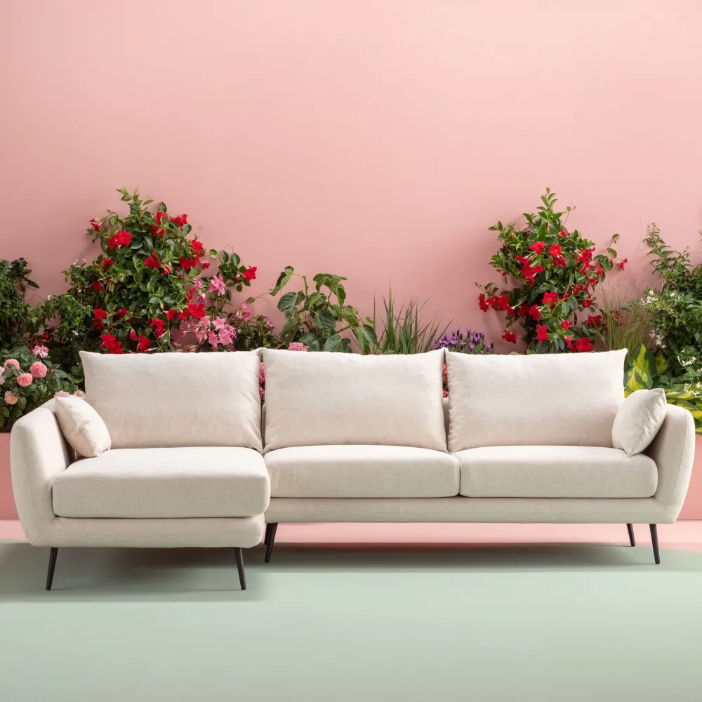 KARE Ecksofa Amalfi Links Creme 275cm Discount