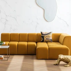 KARE Ecksofa Belami Velvet Amber Rechts New