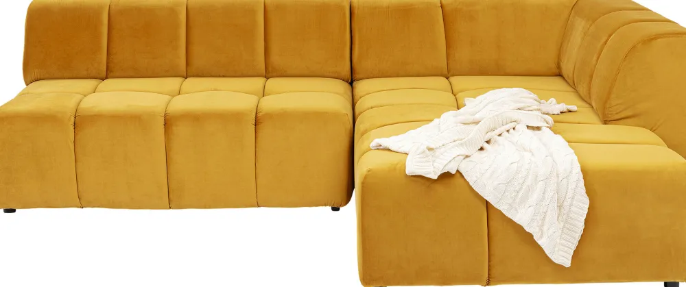 KARE Ecksofa Belami Velvet Amber Rechts New