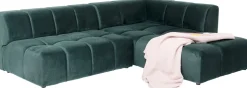 KARE Ecksofa Belami Velvet Dunkelgrün Rechts 265cm New