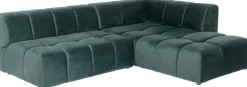 KARE Ecksofa Belami Velvet Dunkelgrün Rechts 265cm New