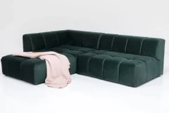 KARE Ecksofa Belami Velvet Dunkelgrün Links 265cm Best