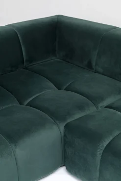 KARE Ecksofa Belami Velvet Dunkelgrün Links 265cm Best