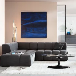 KARE Ecksofa Belami Velvet Grau Links Discount