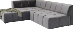 KARE Ecksofa Belami Velvet Grau Links Discount